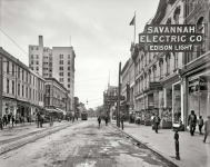 Savannah Georgia circa  Broughton Street looking east